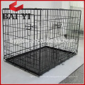 Folding Home Training Black Steel Dog Puppy Pet Iron Dog Cage with Plastic Pan